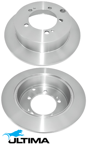 ULTIMA REAR SOLID DISC BRAKE ROTOR SET TO SUIT MITSUBISHI OUTLANDER ZE ZF 4G64 4G69 2.4L I4