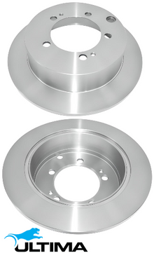 ULTIMA REAR SOLID DISC BRAKE ROTOR SET TO SUIT MITSUBISHI OUTLANDER ZE ZF 4G64 4G69 2.4L I4