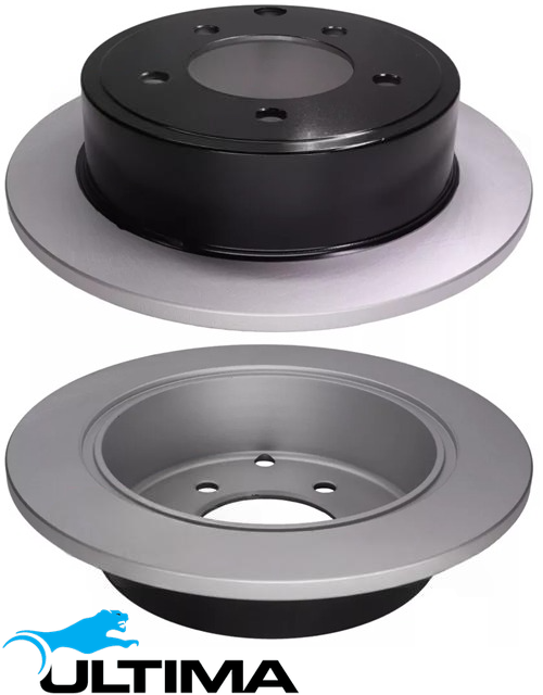 ULTIMA REAR SOLID DISC BRAKE ROTOR SET TO SUIT MITSUBISHI OUTLANDER ZG ZH 6B31 3.0L V6 OD 262MM