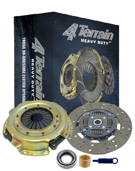 4TERRAIN HEAVY DUTY CLUTCH KIT WITH SOLID FLYWHEEL TO SUIT NISSAN PATROL GU Y61 ZD30DDTI 3.0L I4