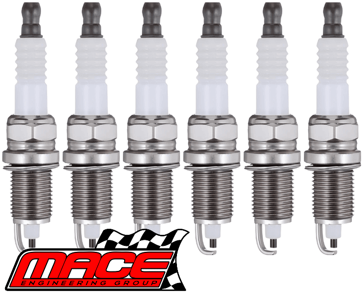 SET OF 6 MACE COPPER CORE SPARK PLUGS TO SUIT MITSUBISHI VERADA KE KF KH KJ KL KW 6G74 3.5L V6