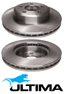 ULTIMA FRONT DISC BRAKE ROTOR SET TO SUIT HOLDEN CREWMAN VZ ALLOYTEC LE0 3.6L V6 RWD ONLY