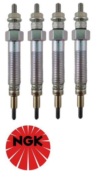 SET OF 4 NGK GLOW PLUGS TO SUIT MITSUBISHI 4D56 4D56T TURBO DIESEL 2.5L I4