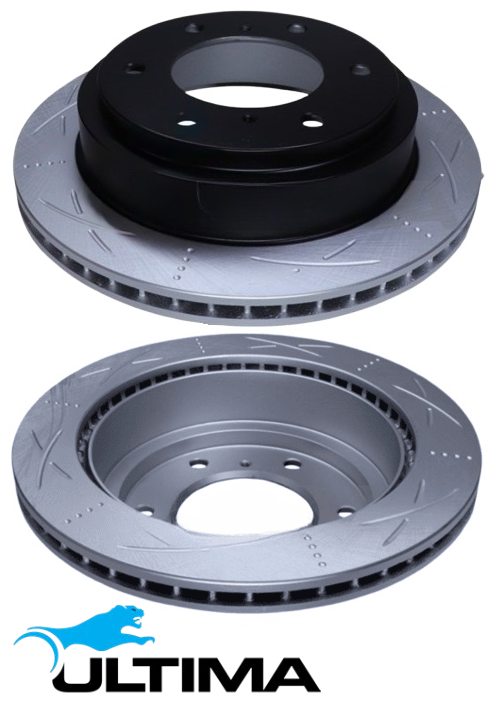 ULTIMA REAR DISC BRAKE ROTOR SET TO SUIT MITSUBISHI PAJERO NM NP NS NT 6G74 6G75 3.5L 3.8L V6