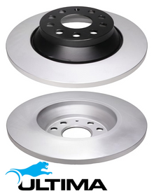 ULTIMA REAR SOLID DISC BRAKE ROTOR SET TO SUIT AUDI A3 8V CHZD TURBO 1.0L I3