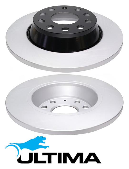 ULTIMA REAR SOLID DISC BRAKE ROTORS FOR AUDI CAWB CAXC CCZA CDAA CHPB CZEA CUWA DFUA 1.4L 1.8 2.0 I4