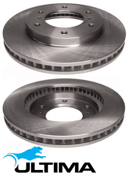 ULTIMA FRONT DISC BRAKE ROTOR SET TO SUIT MITSUBISHI CHALLENGER PB PC 4D56T TURBO DIESEL 2.5L I4