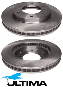 ULTIMA FRONT DISC BRAKE ROTOR SET FOR MITSUBISHI TRITON ML MN MQ MR 4G64 4M41T 4D56T 2.4L 2.5 3.2 I4