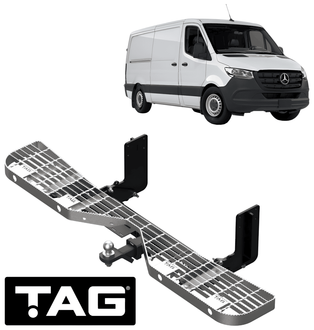 TAG HD TOW BAR KIT W/ GALVANISED REAR STEP FOR MERCEDES BENZ SPRINTER 5-T B907 OM654.920 2.0L I4 MWB
