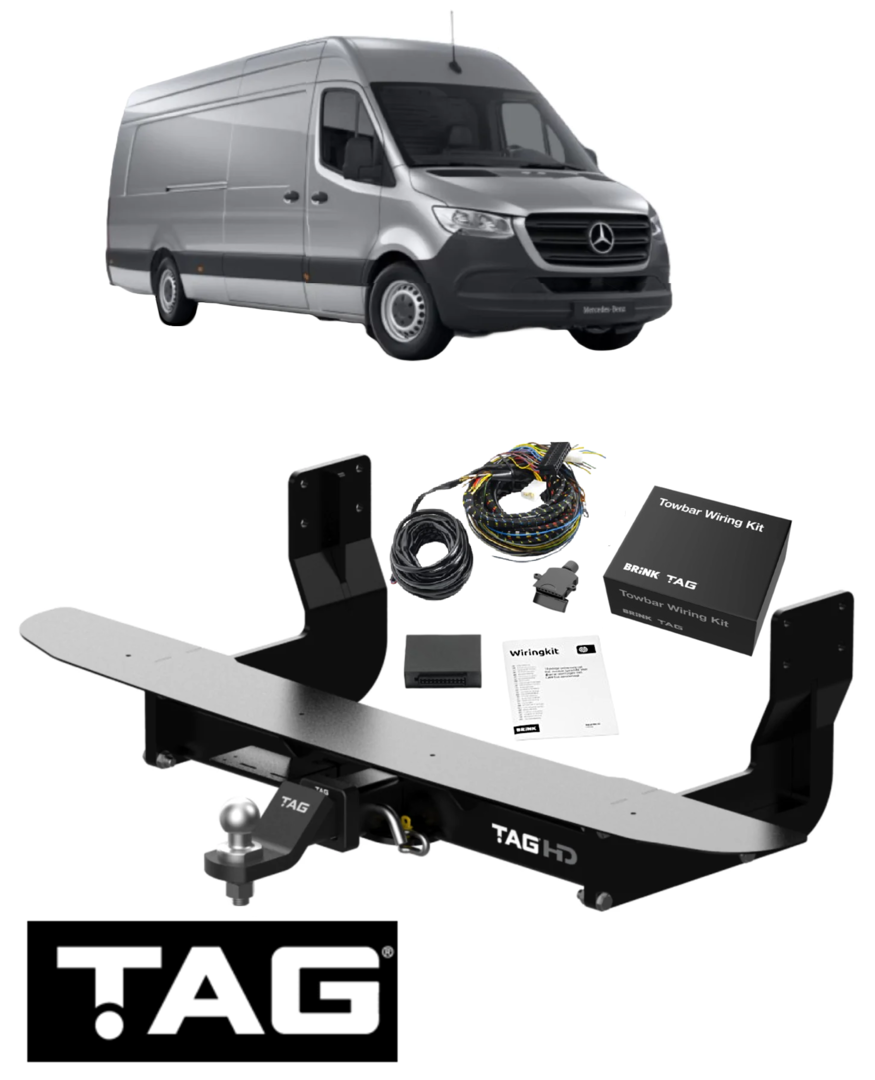 TAG HEAVY DUTY TOW BAR & WIRING KIT FOR MERCEDES BENZ SPRINTER 316CDI OM651.958 2.2 I4 CHASSIS B907