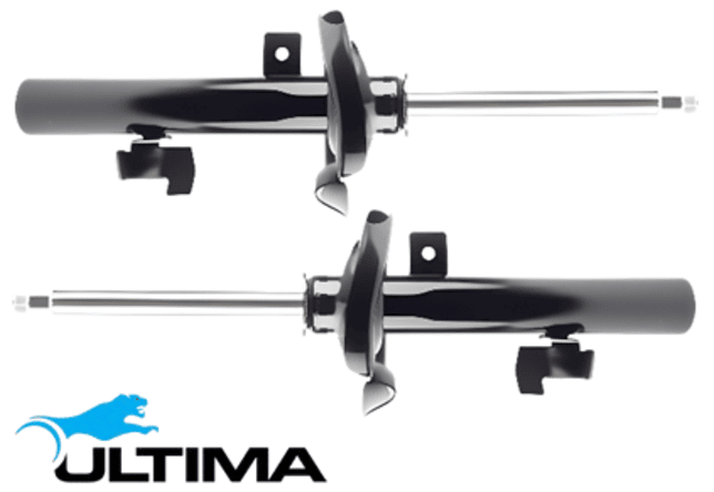 PAIR OF ULTIMA FRONT GAS SHOCK ABSORBERS TO SUIT FORD FOCUS LT LV D4204T 2.0L I4 HATCHBACK ONLY