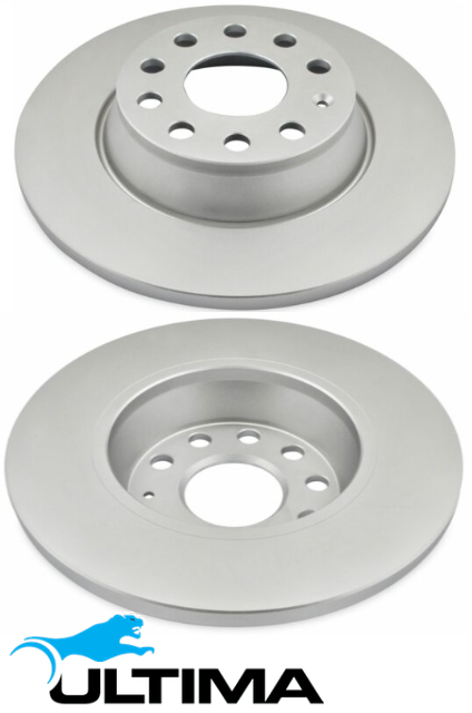 ULTIMA REAR SOLID DISC BRAKE ROTORS TO SUIT AUDI A3 8P AXW BGU BLR BLY BSE BVY 1.6L 2.0L I4 OD 286MM