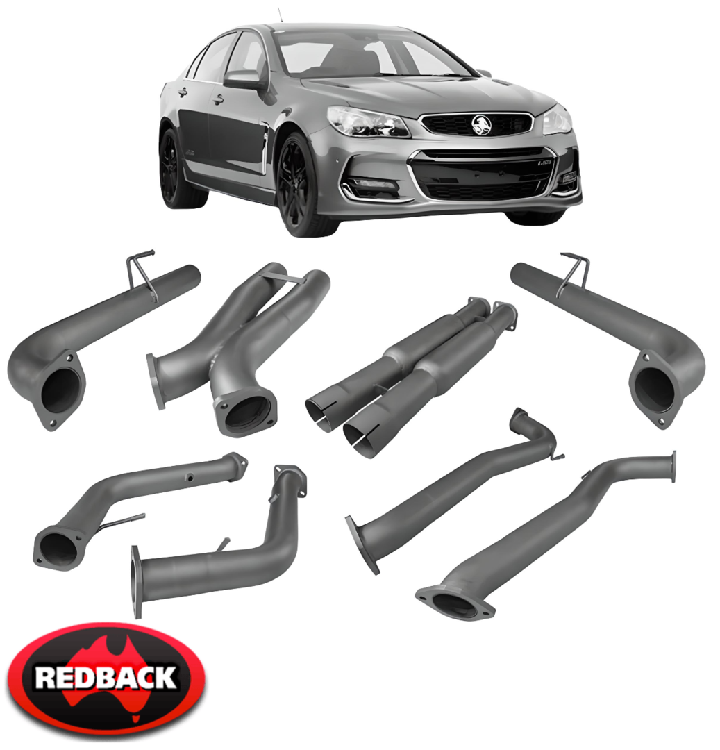 REDBACK DUAL 3" CATBACK EXHAUST SYSTEM WITH REAR MUFFLER DELETE TO SUIT HOLDEN L76 L77 L98 6.0L V8