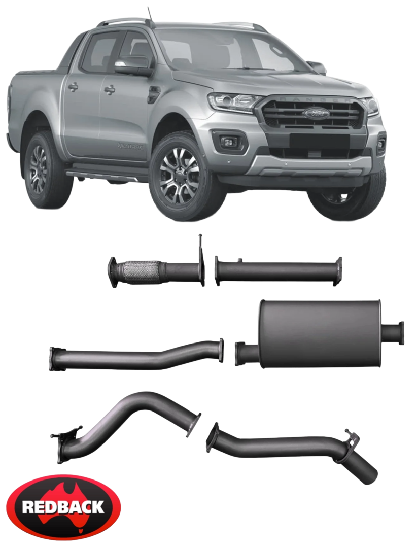 REDBACK EXTREME DUTY EXHAUST SYSTEM TO SUIT FORD RANGER PX3 YN2S TWIN TURBO DIESEL 2.0L I4