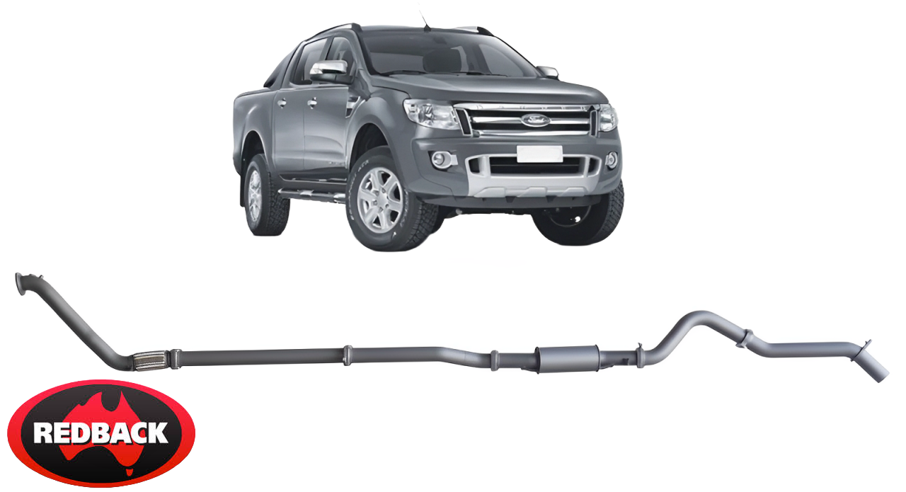 REDBACK EXTREME DUTY EXHAUST SYSTEM TO SUIT FORD RANGER PX P5AT TURBO DIESEL 3.2L I5