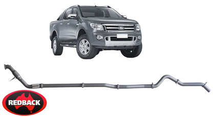 REDBACK EXTREME DUTY EXHAUST SYSTEM TO SUIT FORD RANGER PX P5AT TURBO DIESEL 3.2L I5