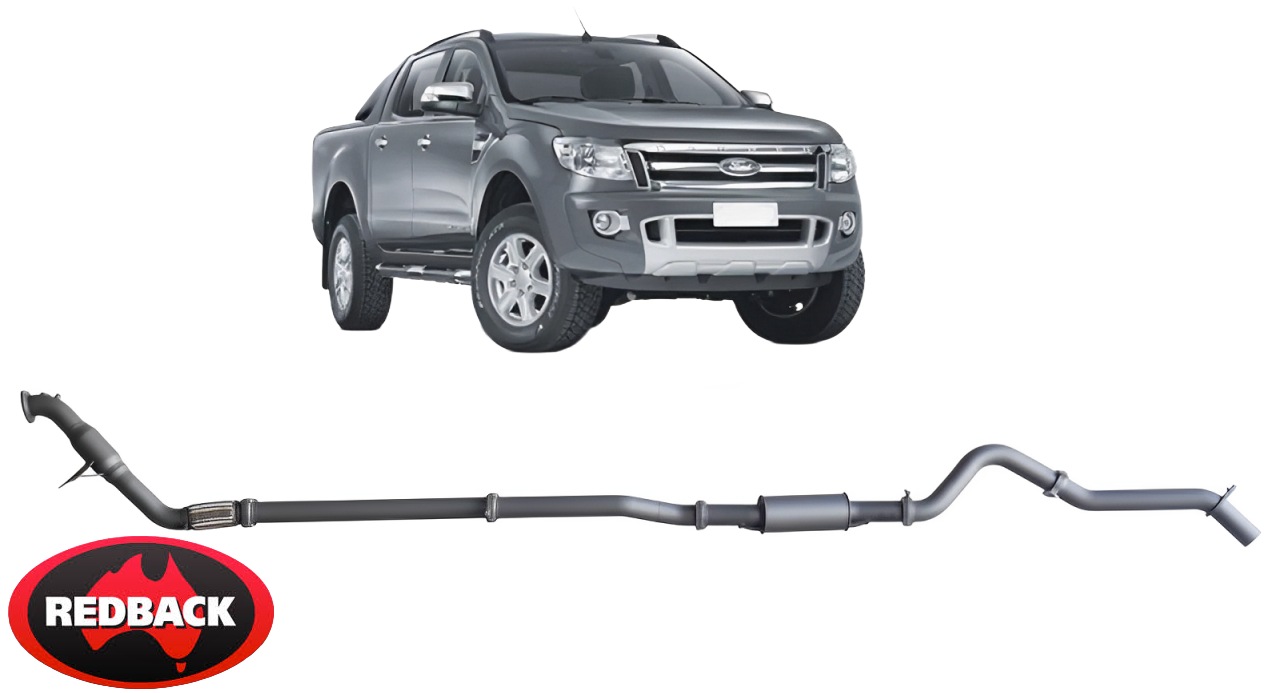 REDBACK EXTREME DUTY EXHAUST SYSTEM TO SUIT FORD RANGER PX P5AT TURBO DIESEL 3.2L I5
