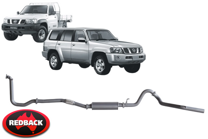 EXTREME DUTY EXHAUST SYSTEM W/ LARGE MUFFLER FOR NISSAN PATROL GR GU Y61 ZD30DDTI 3.0L I4 WAGON ONLY
