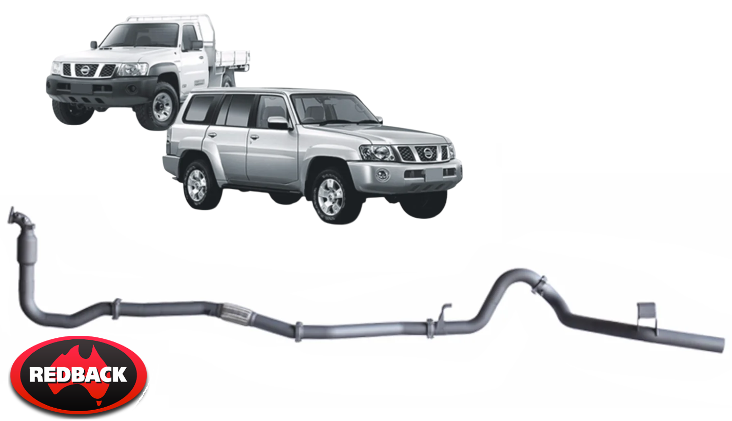 EXTREME DUTY EXHAUST SYSTEM WITH MUFFLER DELETE FOR NISSAN PATROL GU Y61 ZD30DDTI 3.0 I4 CAB CHASSIS