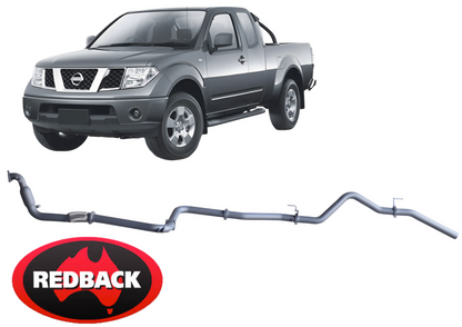 REDBACK EXTREME DUTY EXHAUST SYSTEM W/ MUFFLER DELETE FOR NISSAN NAVARA D40 YD25DDTI 2.5 I4 01/07 ON