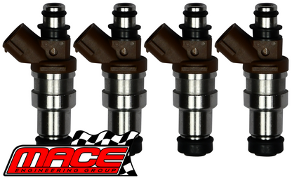SET OF 4 MACE FUEL INJECTORS TO SUIT TOYOTA HILUX RZN149R RZN154R RZN169R RZN174R 3RZ-FE 2.7L I4
