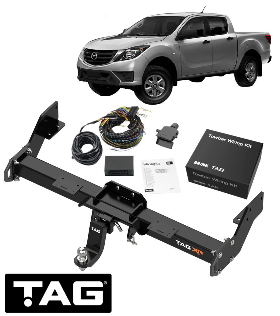 EXTREME RECOVERY TOW BAR & BRINK WIRING KIT FOR MAZDA BT-50 B22 P5AT 3.2L I5 4WD & RWD CAB CHASSIS