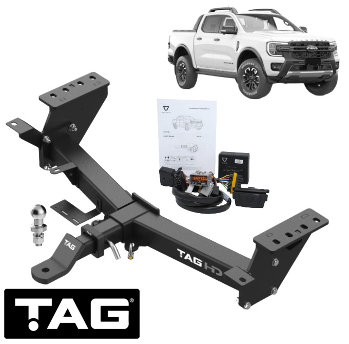 TAG HEAVY DUTY TOW BAR & WIRING KIT TO SUIT FORD RANGER PY T6.2 P02S YN2S 2.0L I4 STYLESIDE ONLY