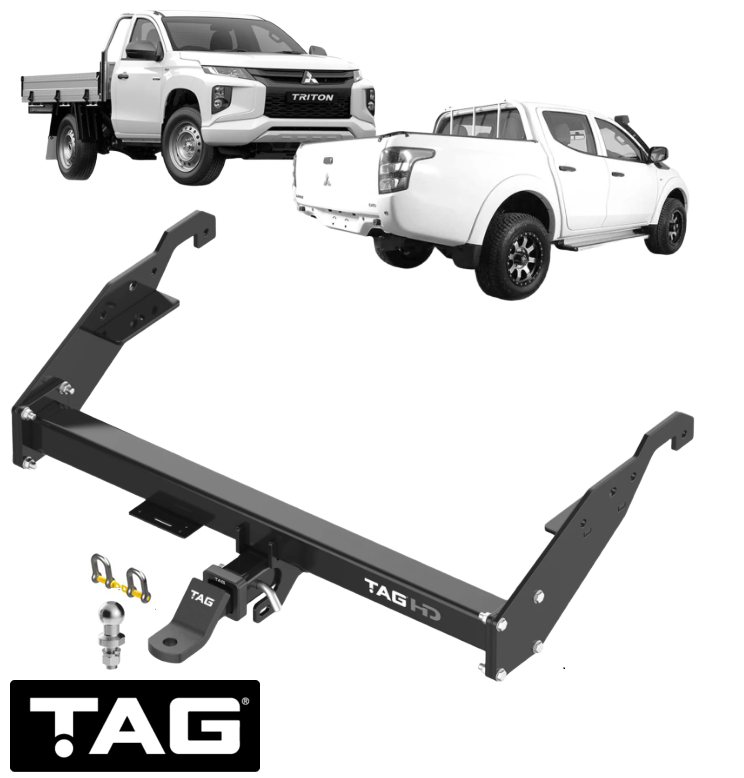 TAG HEAVY DUTY TOW BAR TO SUIT MITSUBISHI TRITON MQ MR 4G64 4N15 TURBO DIESEL 2.4L I4