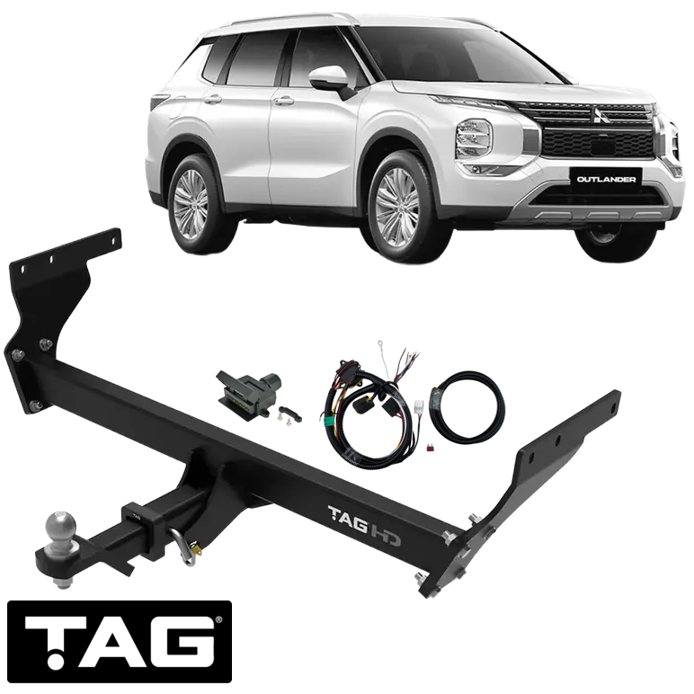 TAG HEAVY DUTY TOW BAR & WIRING KIT TO SUIT MITSUBISHI OUTLANDER ZM 4B12 PR25DD 2.4L 2.5 I4 06/21 ON