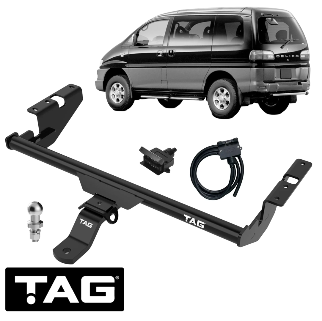 TAG STANDARD DUTY TOW BAR & UNIVERSAL WIRING KIT TO SUIT MITSUBISHI DELICA L400 6G72 3.0L V6