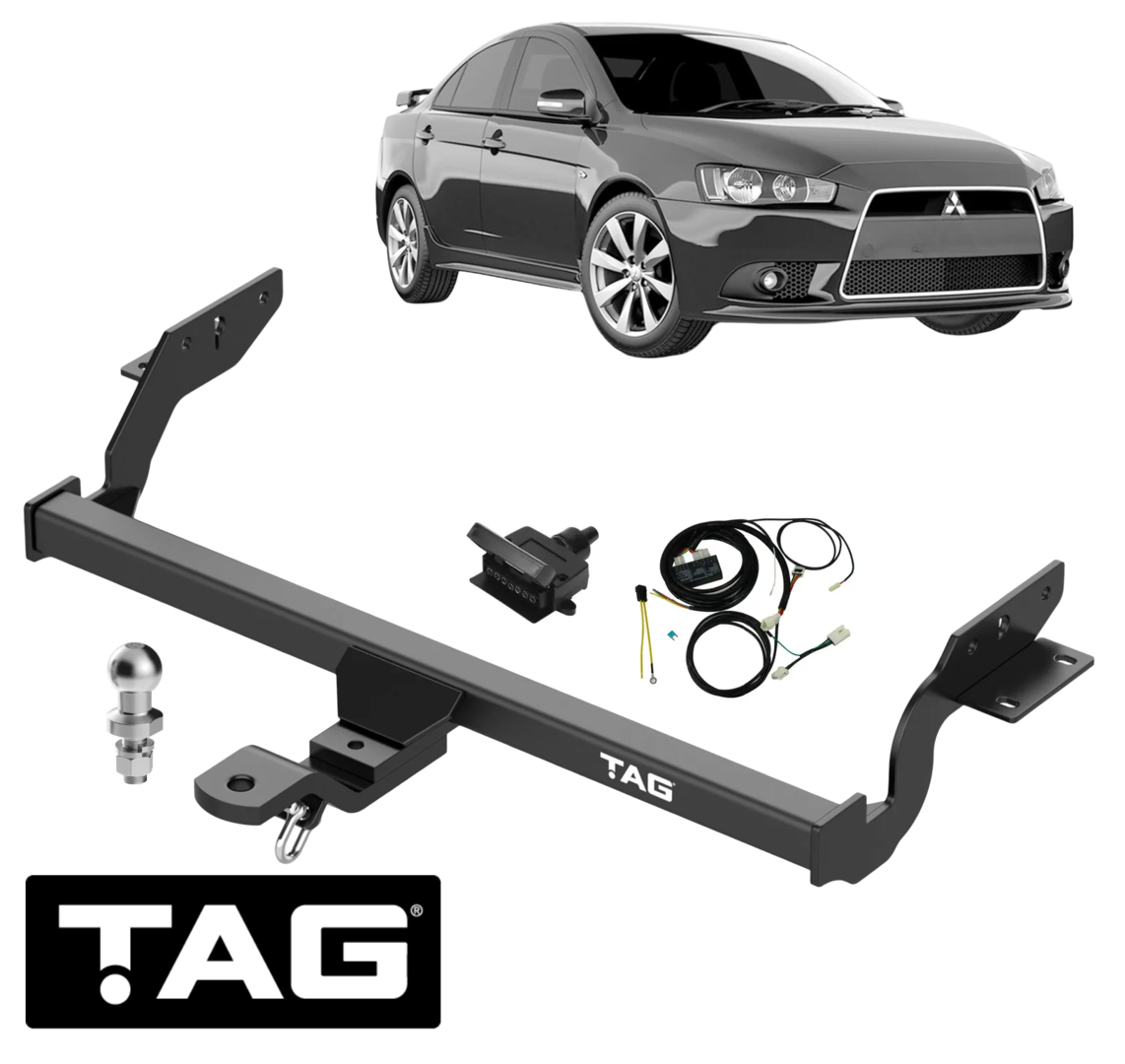 TAG STANDARD DUTY TOW BAR & WIRING KIT TO SUIT MITSUBISHI LANCER CF CJ CY 4B11-TC 2.0 I4 11/11 SEDAN