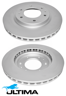 ULTIMA FRONT DISC BRAKE ROTOR SET TO SUIT MITSUBISHI 4N15 TURBO DIESEL 2.4L I4