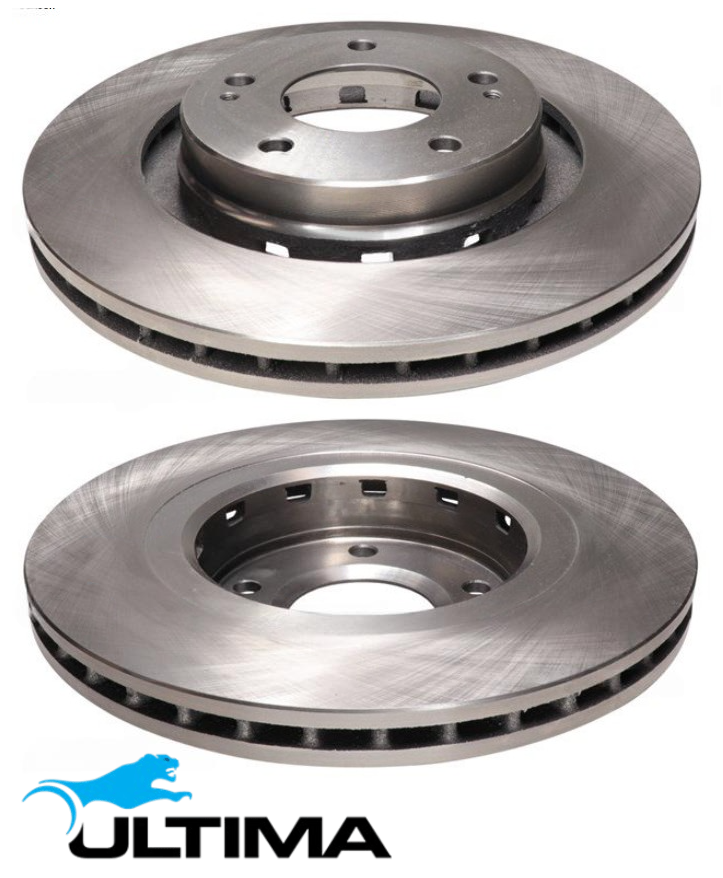 ULTIMA FRONT VENTED DISC BRAKE ROTOR SET FOR MITSUBISHI 6G74 6A13T 6B31 TWIN TURBO 2.5 3.0L 3.5L V6