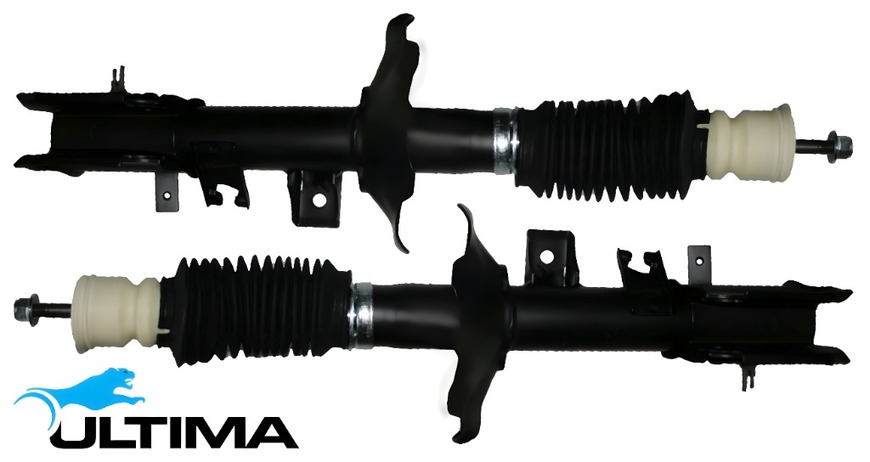 2 X ULTIMA FRONT GAS SHOCK ABSORBER TO SUIT NISSAN PATHFINDER R50 VG33E 3.3L V6 02/99 ON TO 10/01
