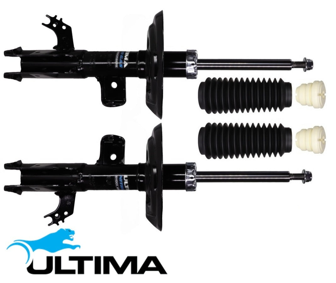 2 X ULTIMA FRONT GAS SHOCK ABSORBER TO SUIT TOYOTA CAMRY GSV70R 2GR-FKS 3.5L V6 80MM CLEVIS SPACING