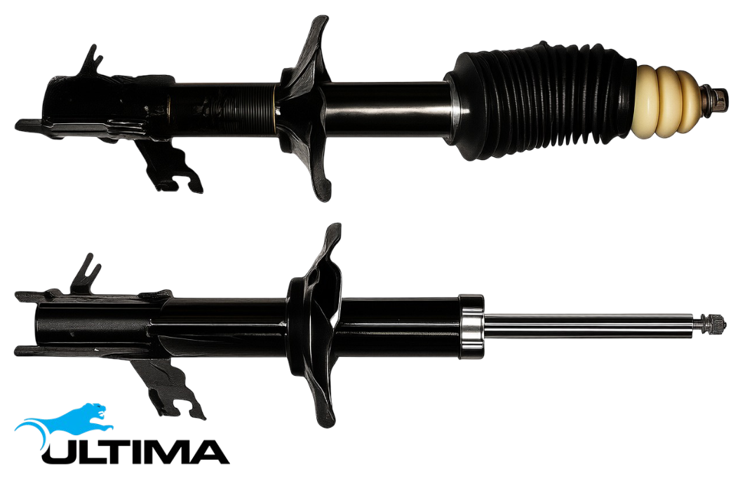 2 X ULTIMA FRONT GAS SHOCK ABSORBER TO SUIT NISSAN PULSAR N15 SR20DE 2.0L I4 CHASSIS FEAN15 W/ ABS