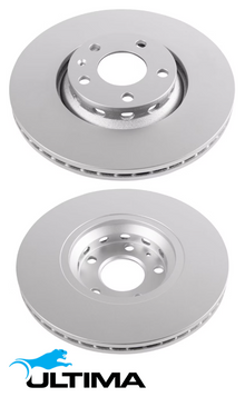 ULTIMA FRONT VENTED DISC BRAKE ROTOR SET TO SUIT AUDI A4 B6 AMB BEX BFB 1.8 I4 OD 312MM 1LF & 1LT