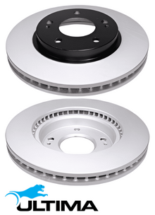ULTIMA FRONT VENTED DISC BRAKE ROTOR SET TO SUIT MITSUBISHI LANCER CF 4B11 2.0L 2.4L I4 CVT ONLY