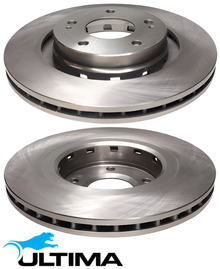 FRONT VENTED DISC BRAKE ROTORS FOR MITSUBISHI OUTLANDER ZG ZH 4B12 2.4 I4 TO 10/07 EXCEPT LS XLS VRX