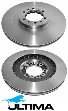 ULTIMA FRONT VENTED DISC BRAKE ROTOR SET FOR MITSUBISHI PAJERO NJ NK NL NM V46 4M40T 2.8 I4 OD 314MM