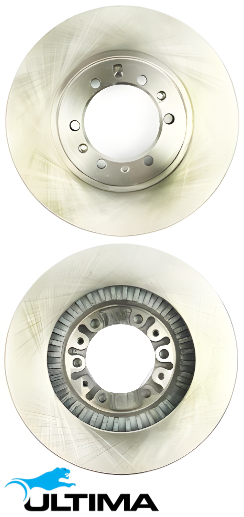 ULTIMA FRONT VENTED DISC BRAKE ROTOR SET TO SUIT MITSUBISHI PAJERO NJ NK NL 4M40T 2.8L I4 OD 276MM