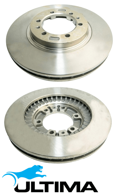 ULTIMA FRONT VENTED DISC BRAKE ROTOR SET TO SUIT MITSUBISHI PAJERO NL 6G74 3.5L V6 OD 276MM MAX 27