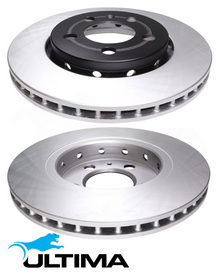ULTIMA FRONT VENTED DISC BRAKE ROTOR SET TO SUIT AUDI AGN AKL AVU APG BFQ AGU AUQ AUM 1.6L 1.8L I4