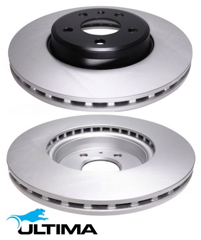 ULTIMA FRONT VENTED DISC BRAKE ROTOR SET TO SUIT AUDI A4 B8 CABB CDHB CJEB 1.8 I4 OD 314MM 1LT & 1LY