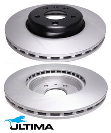 ULTIMA FRONT VENTED DISC BRAKE ROTOR SET TO SUIT AUDI A4 B8 CABB CDHB CJEB 1.8 I4 OD 314MM 1LT & 1LY
