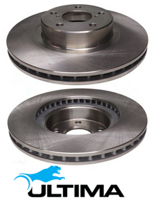 ULTIMA FRONT VENTED DISC BRAKE ROTOR SET TO SUIT SUBARU IMPREZA GD EJ257 TURBO 2.5L F4 OD 277MM