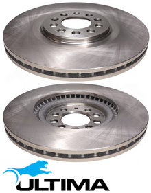 ULTIMA FRONT VENTED DISC BRAKE ROTOR SET TO SUIT AUDI A1 8X DAJB TURBO 1.8L I4