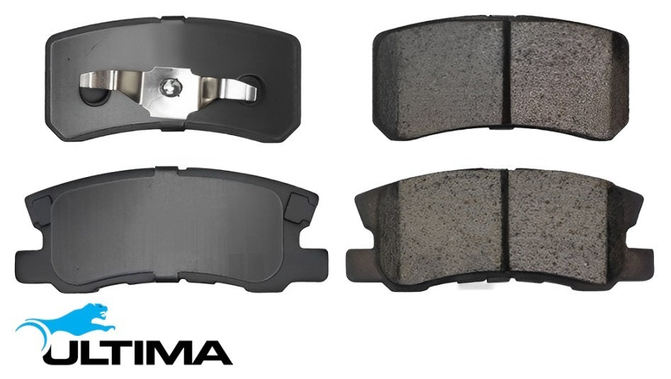 ULTIMA REAR BRAKE PAD SET TO SUIT MITSUBISHI PAJERO NS NT 6G75 3.8L V6 SUITS 182kW