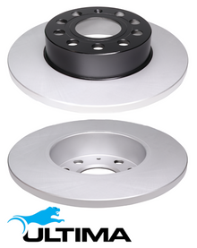 REAR SOLID DISC BRAKE ROTORS TO SUIT VOLKSWAGEN GOLF MK.6 CTHD 1.4L I4 EXCEPT CONVERTIBLE OD 259.8MM