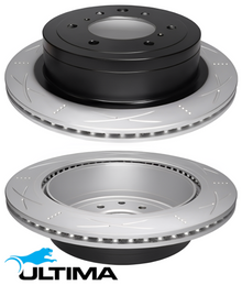 ULTIMA REAR DISC BRAKE ROTOR SET TO SUIT MITSUBISHI PAJERO NS NT NW NX 4M41T 3.2L I4 OD 332MM